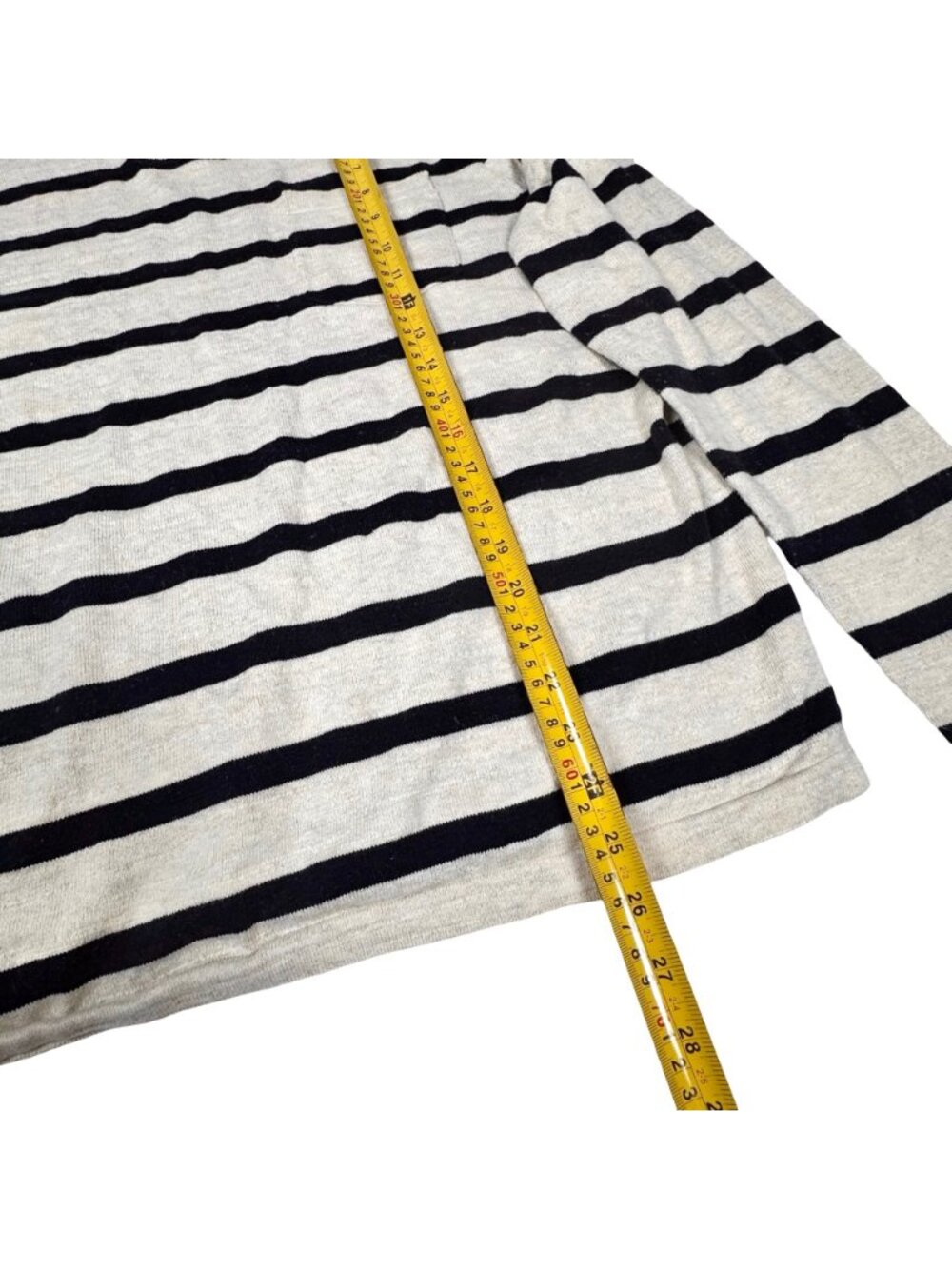 J. Crew 100% Cotton Striped Sweater Sz L Preppy Heritage Nautical - Picture 9 of 11